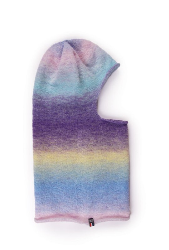 Cagoule Nadège Laine mérinos femme multicolore - Maison Bonnefoy