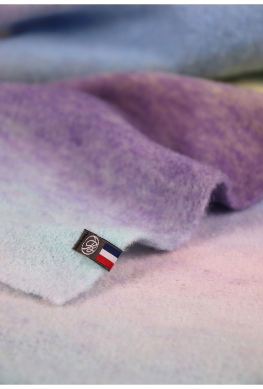 Echarpe Nadège Laine mérinos femme multicolore - Maison Bonnefoy