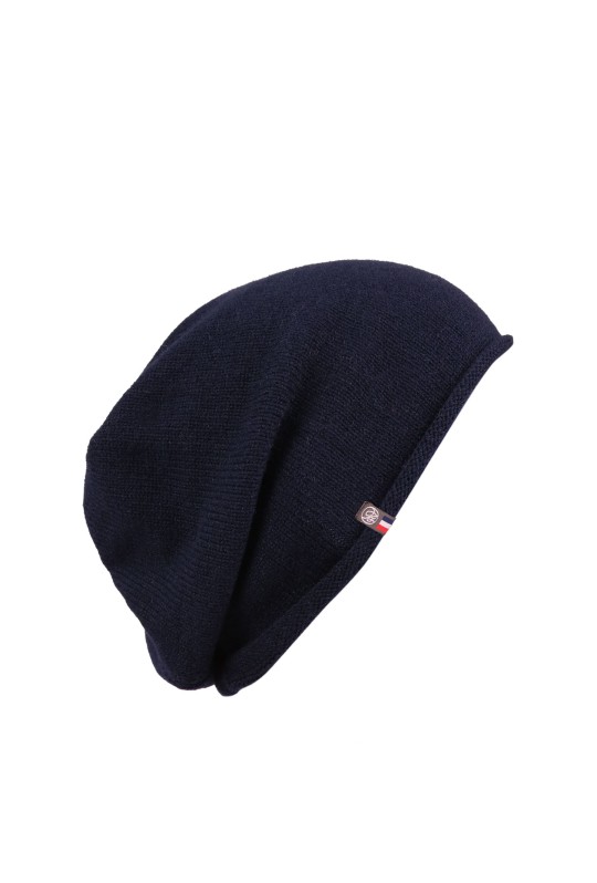 Bonnet Paule Cachemire mixte noir  - Maison Bonnefoy