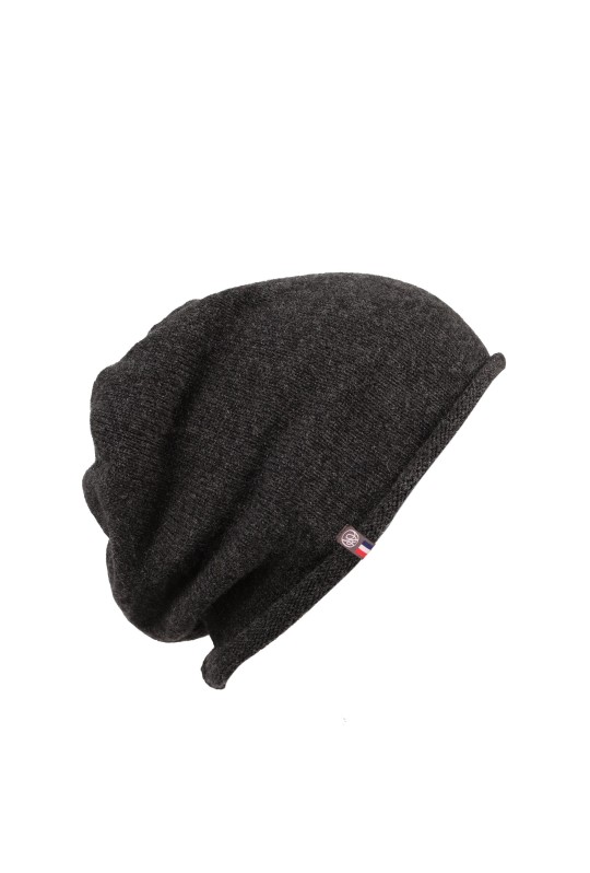 Bonnet Paule Cachemire mixte noir  - Maison Bonnefoy