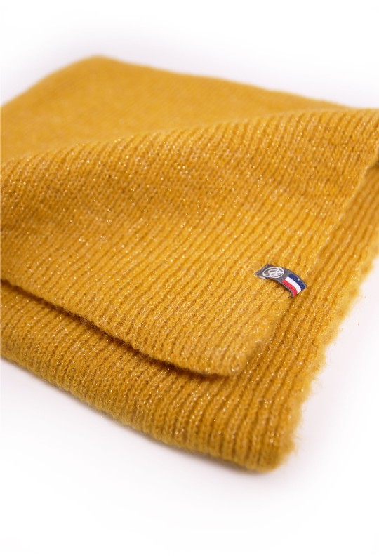 Echarpe Natacha Pailleté femme jaune - Maison Bonnefoy