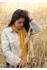 Echarpe Natacha Pailleté femme jaune - Maison Bonnefoy