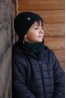 Bonnet Perinne enfant Laine mixte vert foncé - Maison Bonnefoy