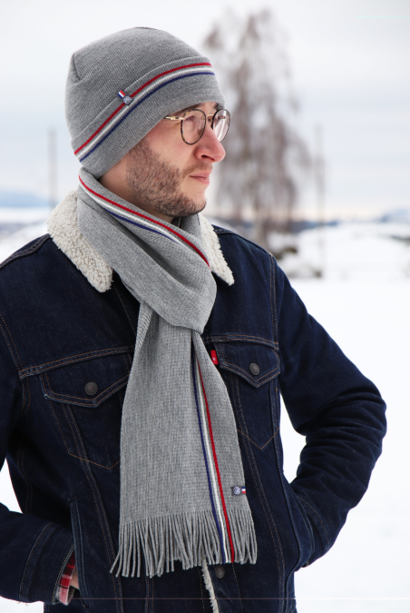 Bonnet Emmanuel Laine homme gris clair - Maison Bonnefoy