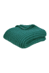 Plaid Cannes en Laine grosse mailles vert - Maison Bonnefoy