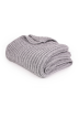 Plaid Cannes en Laine grosse mailles gris clair - Maison Bonnefoy