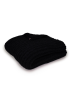Plaid Cannes en Laine grosse mailles noir - Maison Bonnefoy