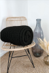 Plaid Cannes en Laine grosse mailles noir - Maison Bonnefoy
