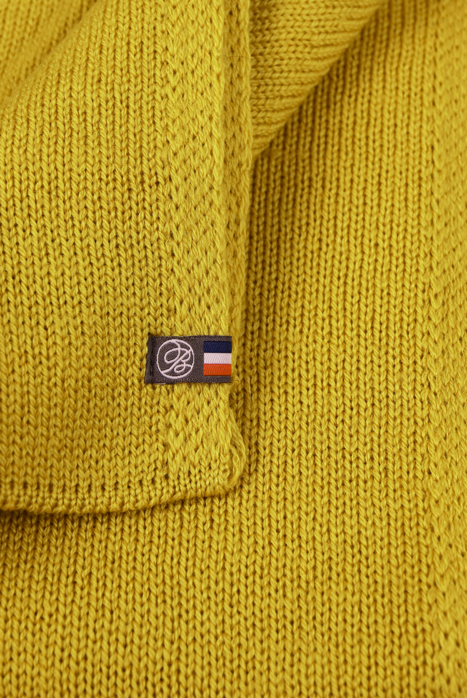 Plaid Montpellier 100% laine mérinos jaune - Maison Bonnefoy