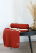 Plaid Montpellier 100% laine mérinos rouge - Maison Bonnefoy