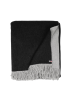 Plaid en laine Strasbourg noir - Maison Bonnefoy