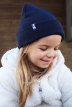 Bonnet revers Elie Enfant mixte marine - Maison Bonnefoy