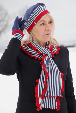 Pompom Beanie Perinne - Burgundy