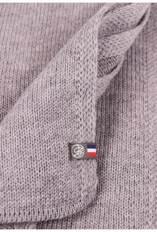 Écharpe Perinne laine mérinos mixte gris - Maison Bonnefoy