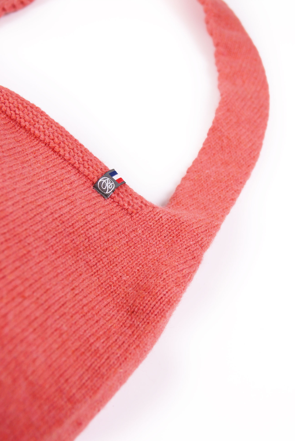 Sac Olivia en maille en matière recyclée corail - Maison Bonnefoy