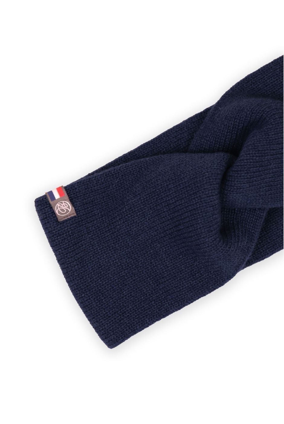 Bandeau Paule Cachemire femme marine  - Maison Bonnefoy