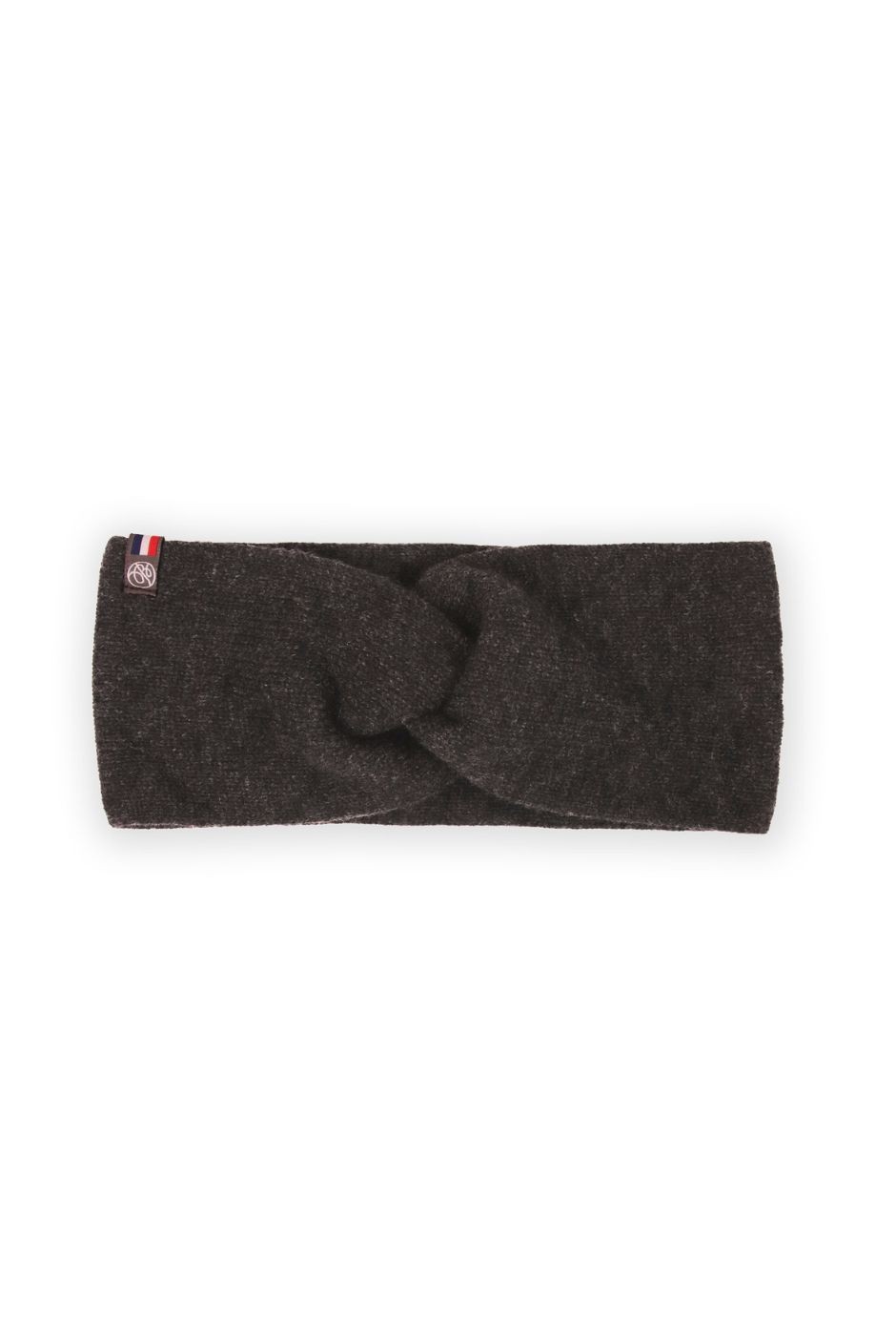 Bandeau Paule Cachemire femme gris noir - Maison Bonnefoy
