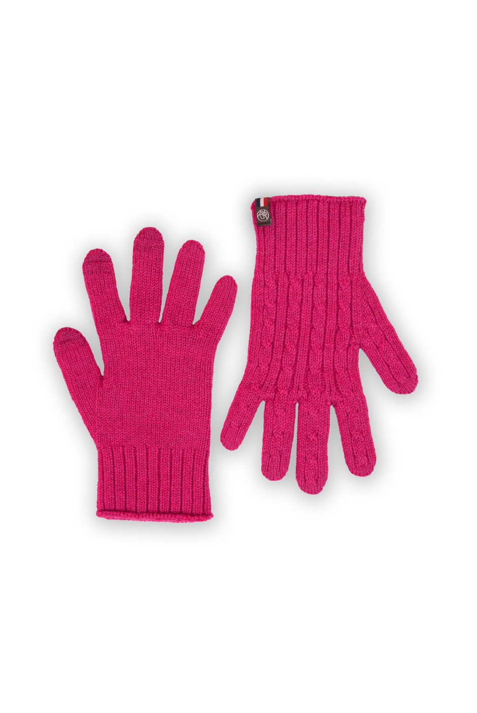 Gants tactiles Daniel laine mérinos femme fuchsia - Maison Bonnefoy