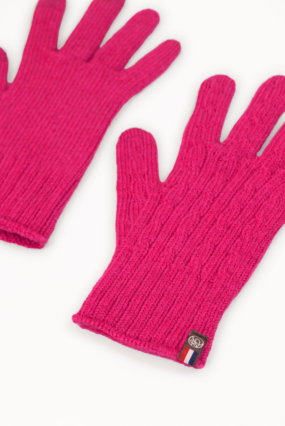 Gants tactiles Daniel laine mérinos femme fuchsia - Maison Bonnefoy