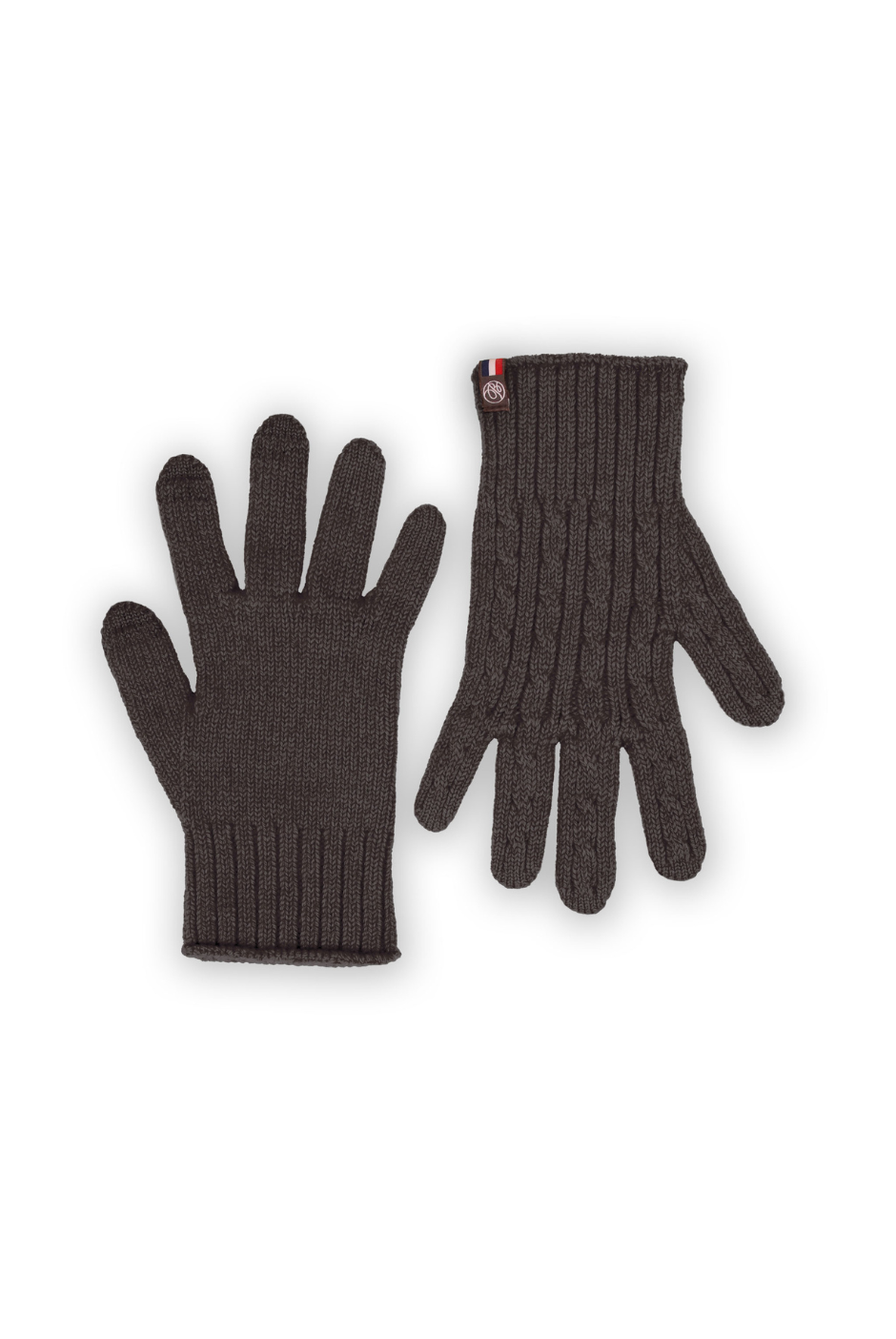 Gants tactiles Daniel laine mérinos femme gris foncé - Maison Bonnefoy