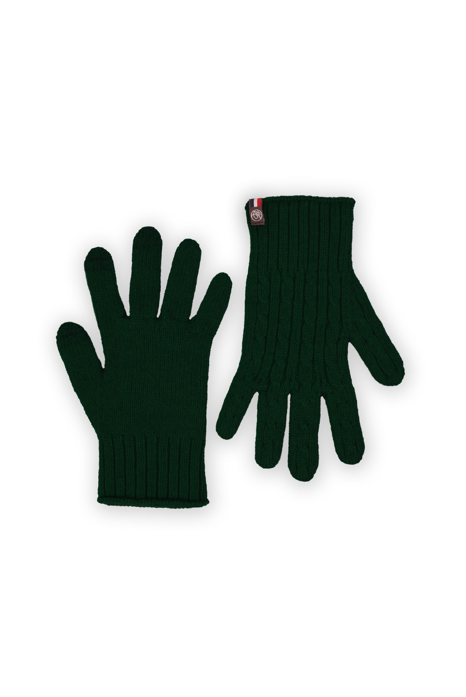 Gants tactiles Daniel laine mérinos femme vert - Maison Bonnefoy