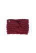 Bandeau Colombe Laine grosse maille femme bordeaux - Maison Bonnefoy