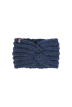 Bandeau Colombe Laine grosse maille femme marine - Maison Bonnefoy