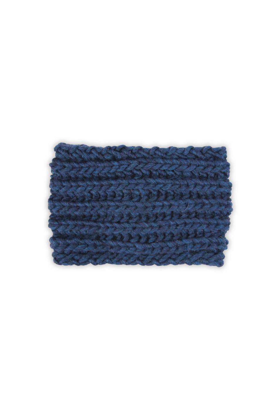 Bandeau Colombe Laine grosse maille femme marine - Maison Bonnefoy
