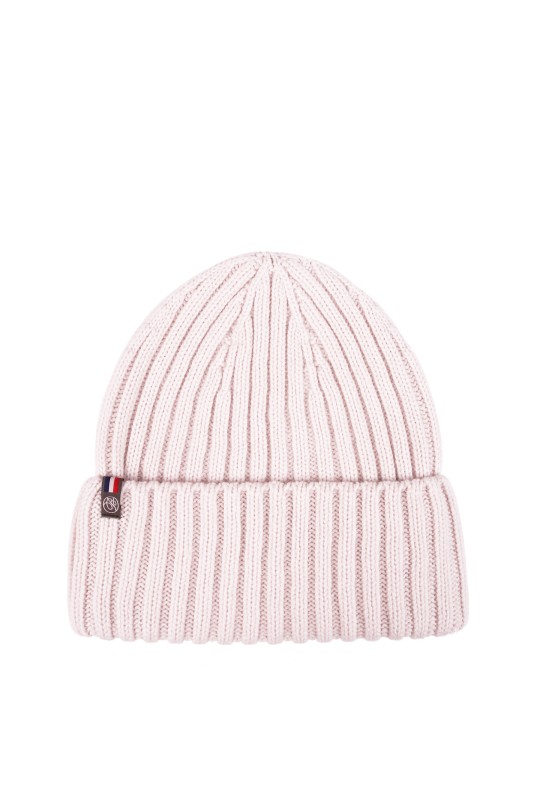 Bonnet Jacques cachemire femme rose clair - Maison Bonnefoy