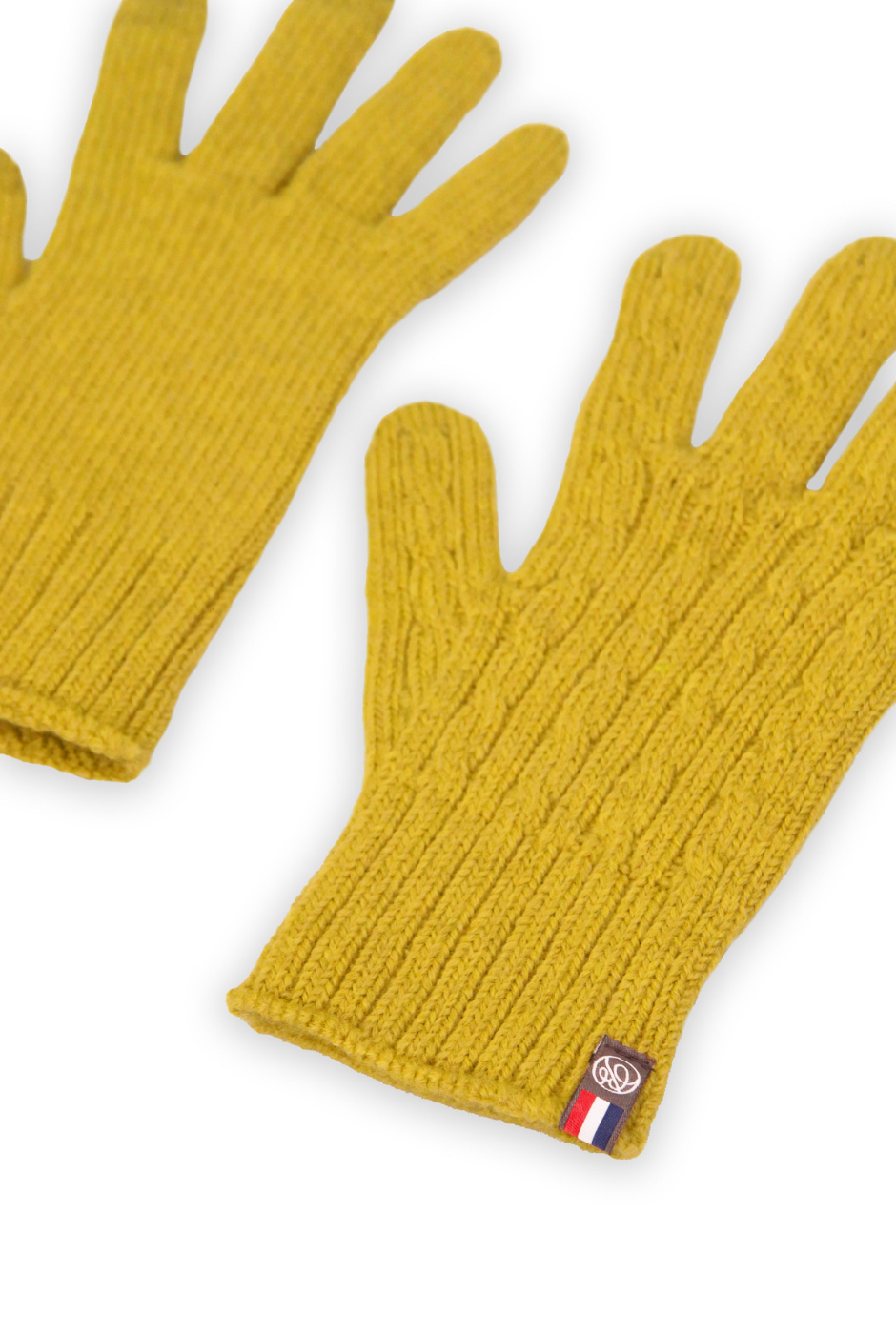 Gants tactiles Daniel laine mérinos femme jaune - Maison Bonnefoy