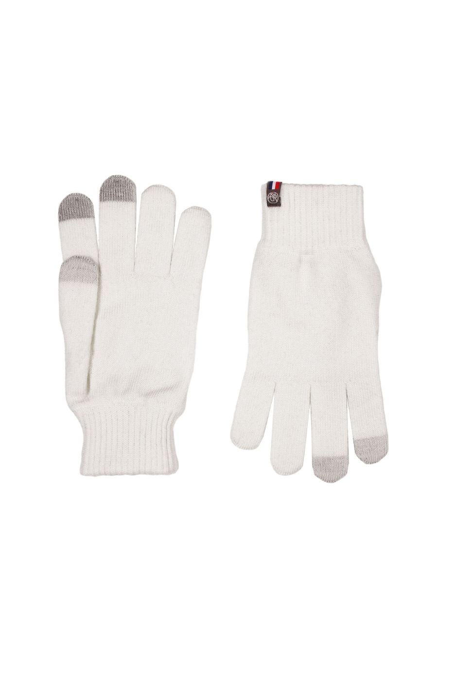 Gants tactiles Perinne laine mérinos mixte blanc - Maison Bonnefoy