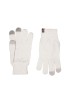 Gants tactiles Perinne laine mérinos mixte blanc - Maison Bonnefoy