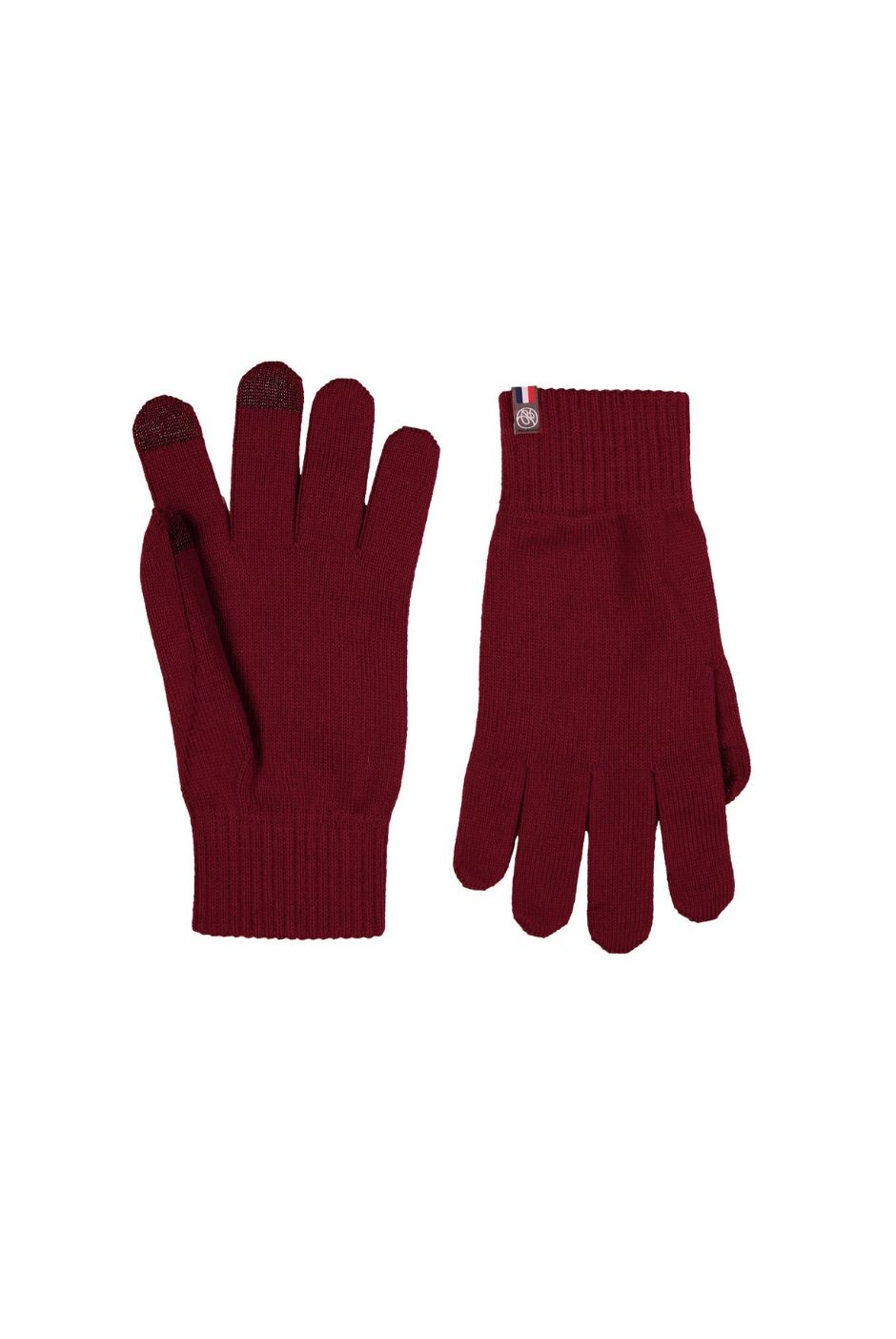 Gants tactiles Perinne laine mérinos femme bordeaux - Maison Bonnefoy