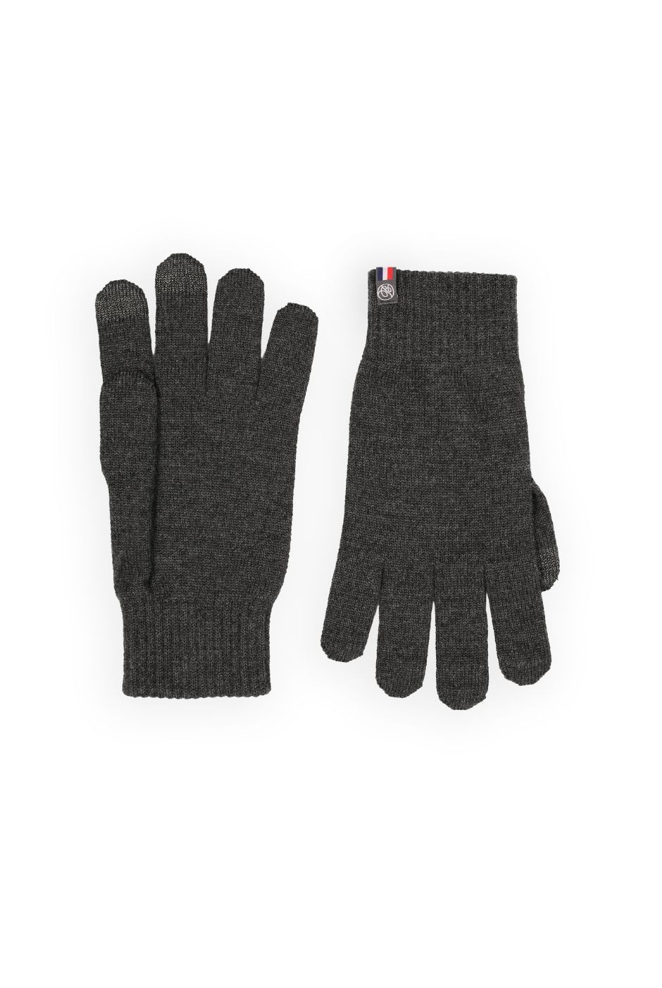 Gants tactiles Perinne laine mérinos mixte gris foncé - Maison Bonnefoy