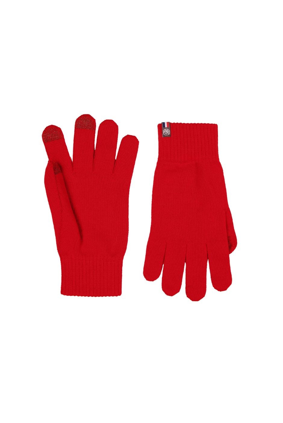 Gants tactiles Perinne laine mérinos femme rouge - Maison Bonnefoy