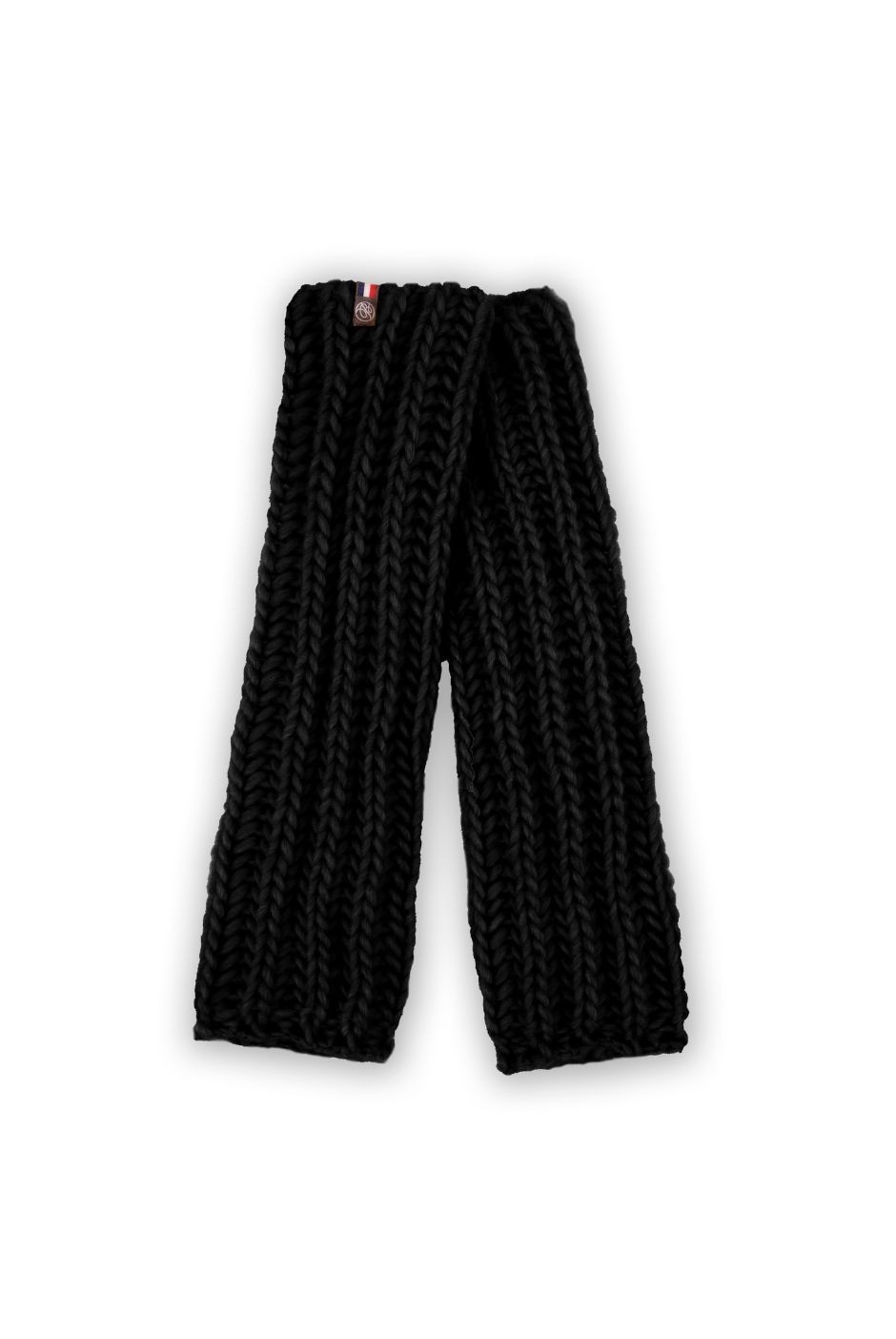 Mitaines Colombe Laine grosse maille femme noir - Maison Bonnefoy