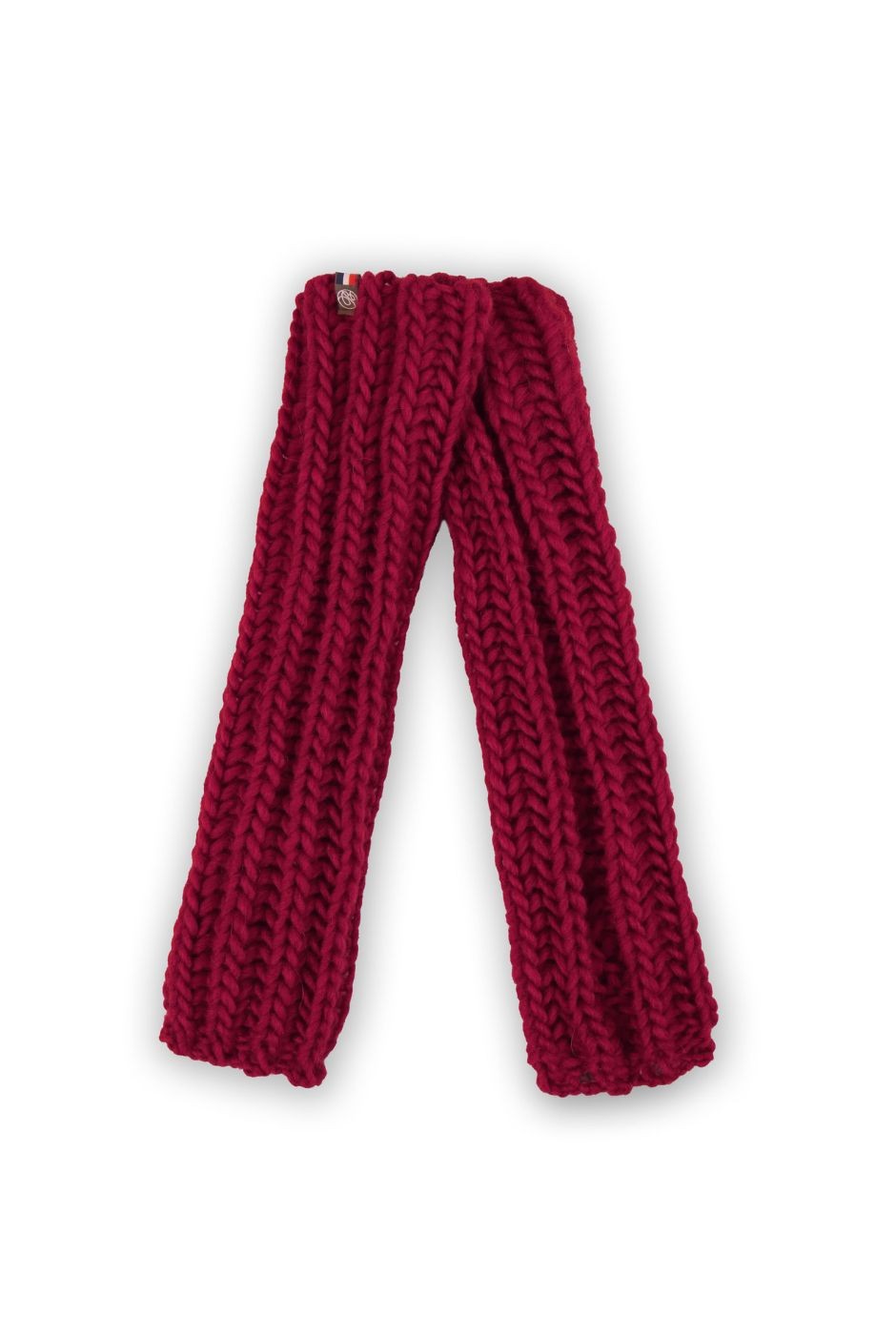 Mitaines Colombe Laine grosse maille femme bordeaux - Maison Bonnefoy