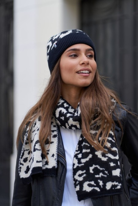 Bonnet Abigaëlle Laine femme noir - Maison Bonnefoy