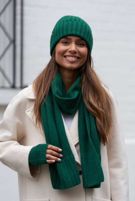 Echarpe Jacques Laine mixte vert - Maison Bonnefoy