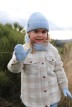 Moufles enfant Perinne Laine mixte bleu - Maison Bonnefoy