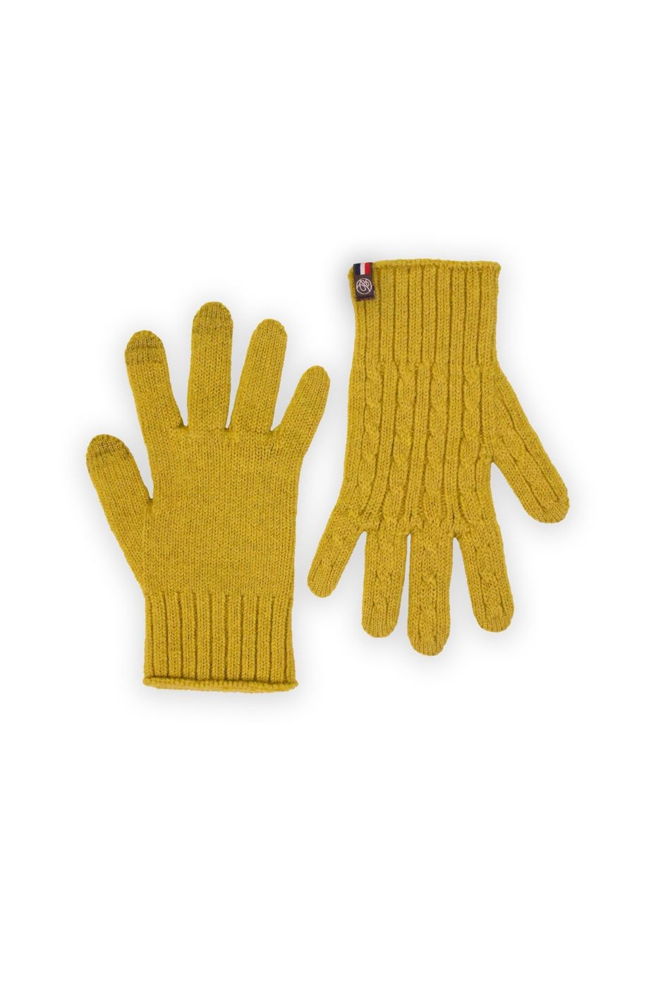 Gants tactiles Daniel laine mérinos femme jaune - Maison Bonnefoy