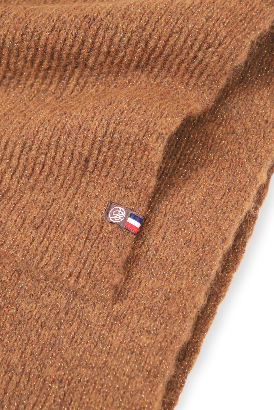 Poncho Natacha Pailleté femme camel - Maison Bonnefoy
