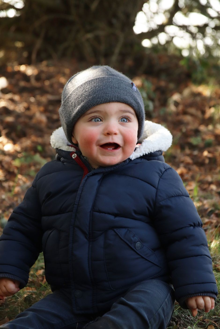 Bonnet revers Elie Enfant mixte gris - Maison Bonnefoy