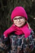 Bonnet Perinne enfant Laine mixte fuchsia - Maison Bonnefoy