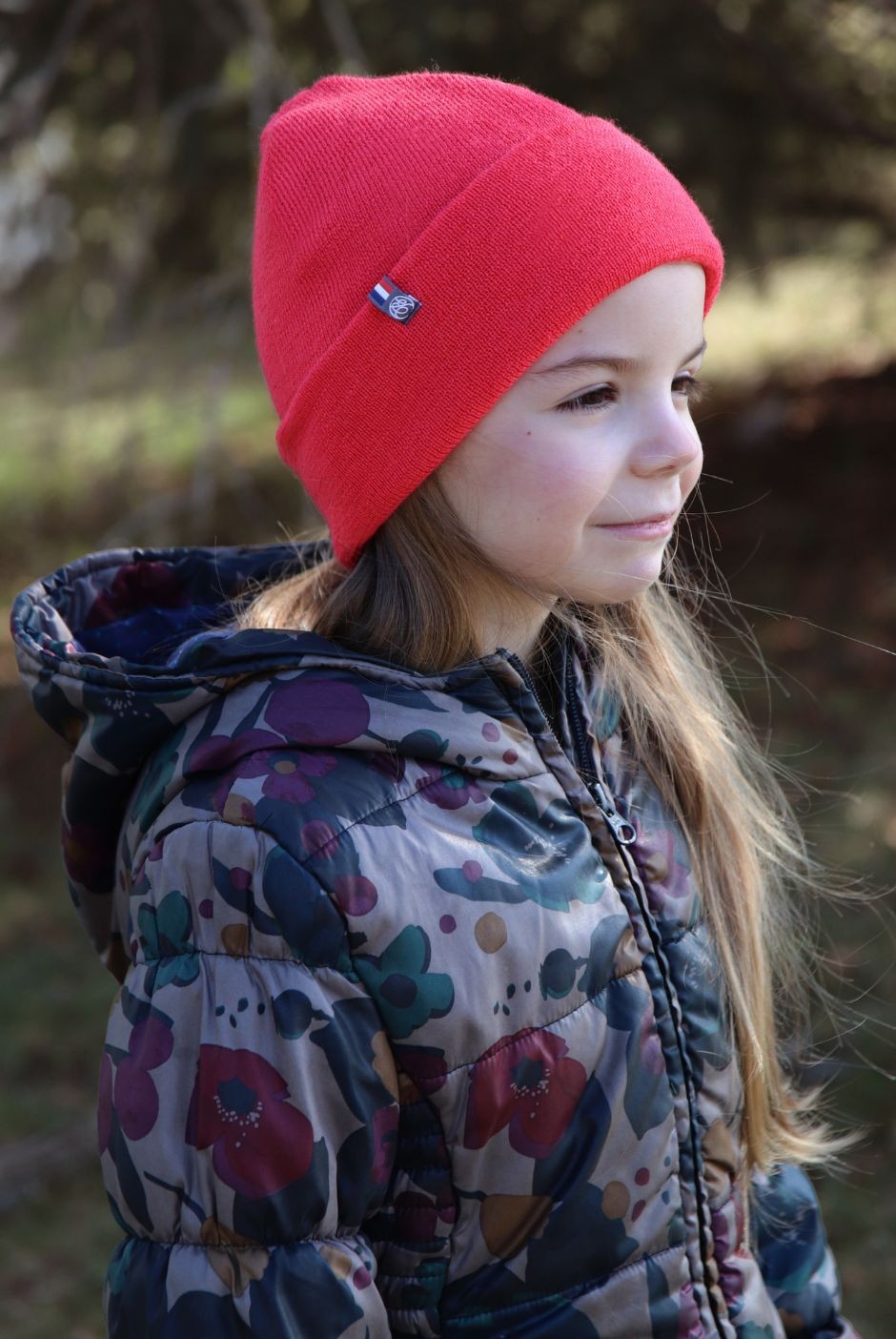 Bonnet revers Elie Enfant mixte rouge - Maison Bonnefoy