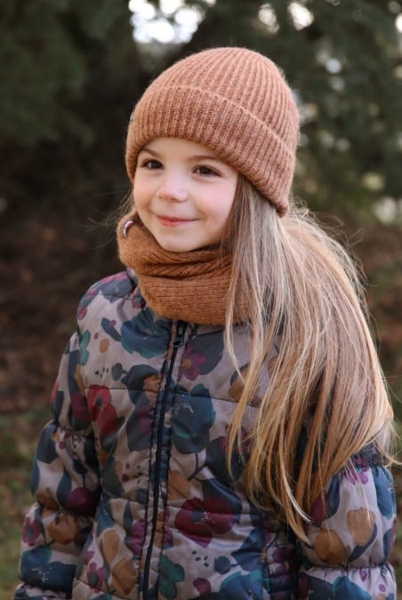 Bonnet Natacha Pailleté enfant fille beige - Maison Bonnefoy