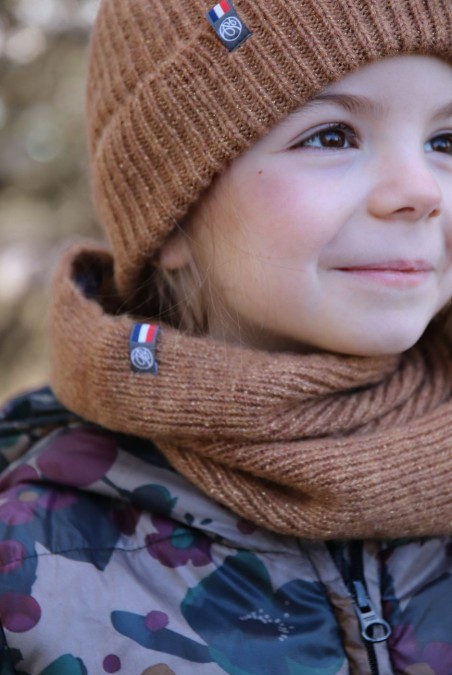 Tour de cou Natacha Pailleté enfant fille beige - Maison Bonnefoy