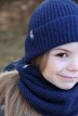 Bonnet Natacha Pailleté enfant fille marine - Maison Bonnefoy
