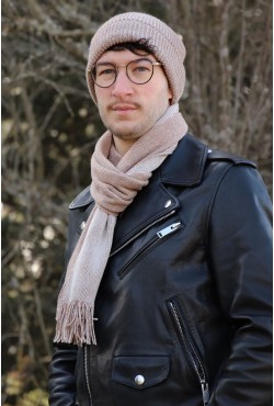 Poncho Paule en cachemire Rouge