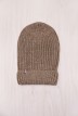 Bonnet tombant Colombe mixte grosse maille marron - Maison Bonnefoy